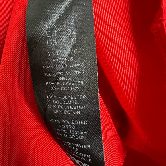 ASOS DESIGN structured scoop mini dress with split detail size 0 - Picture 8 of 8